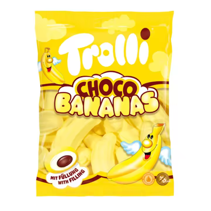 Choco Bananas Trolli | Formato Caja 8 Bolsas 150g - 1