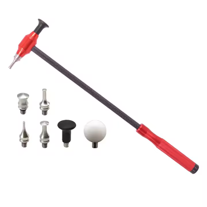 Herramienta De Reparación De Aros De Coche Sin Pintura Ajustable Largo Carbono Martillo De Titanio Accesorios De Coche - 1