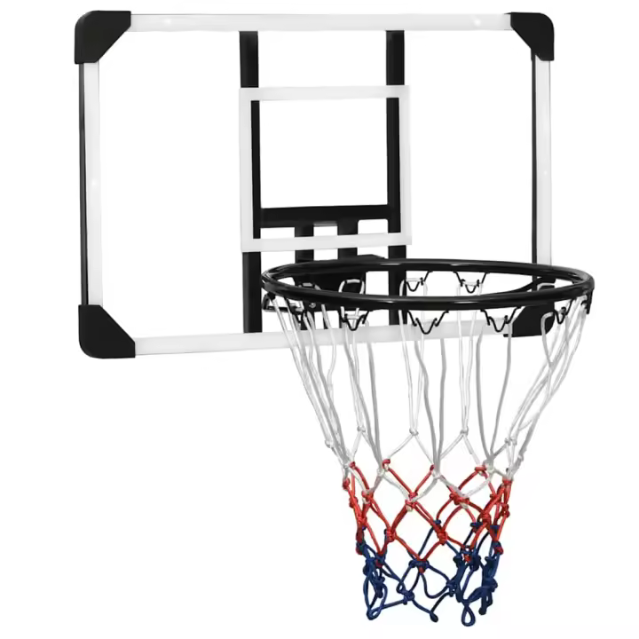 vidaXL Tablero de Baloncesto Policarbonato Transparente Deporte Juego Pared Dimensiones 71 x 45 x 2.5 cm, 90 x 60 x 2.5 cm, 106 x 69 x 3 cm - 1