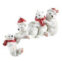 1pc Ornamento De Navidad Oso Polar De Resina Estatua De Jardín Decoración Artesanal Material De Resina Origien China Continental - details 4