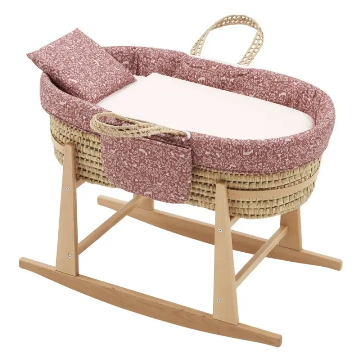 Moises de Bebe Mio Cuco Alaska Rosa con Patas Cambrass - 1