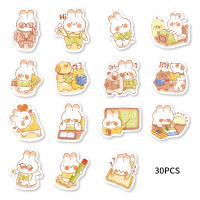30pcs Pegatinas De Conejo Lindo Graffiti De Dibujos Animados Para Decorar Cuaderno Maleta Moto Scrapbook PVC Impermeable Tamaño 6.5x4.5cm - details 10