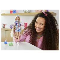 Muñeca Barbie extra flores articulada rubia flower power con mascota Mattel (HDJ45) - details 5