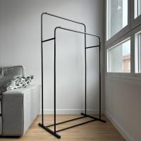 Gerimport Perchero Doble Móvil Negro de Metal - 80x50x150 cm - details 0