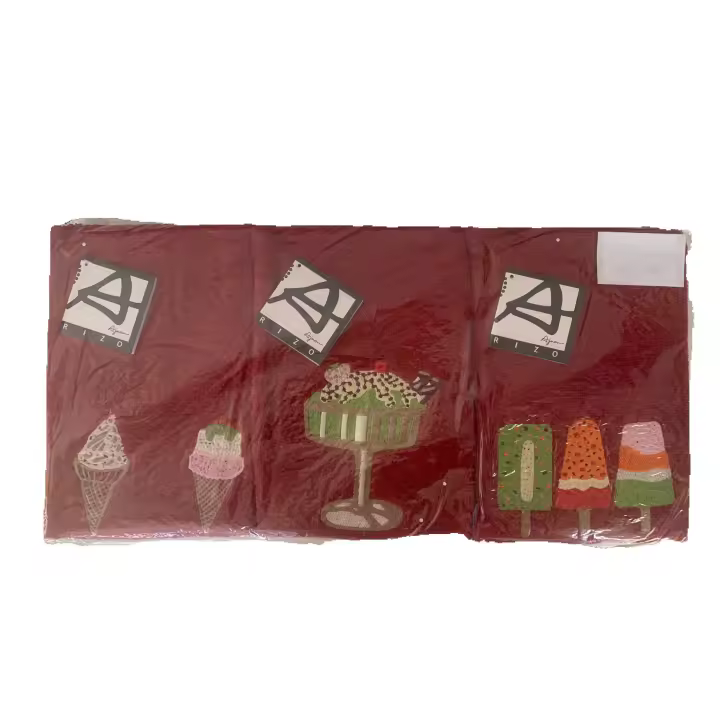 QUALITY TOWELS. Lote de 3 PAÑOS DE COCINA BORDADOS modelo BAHAMA. Fabricados en tejido 100% algodón. Medida: 50x50cm. Muy absorbente. - 1
