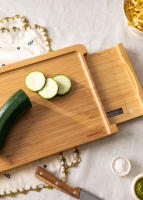 CREATE - Tabla de cortar de bambú con báscula integrada y con pila incluída - Hasta 5kgs - Función tara - BOARD SCALE BAMBOO - details 0