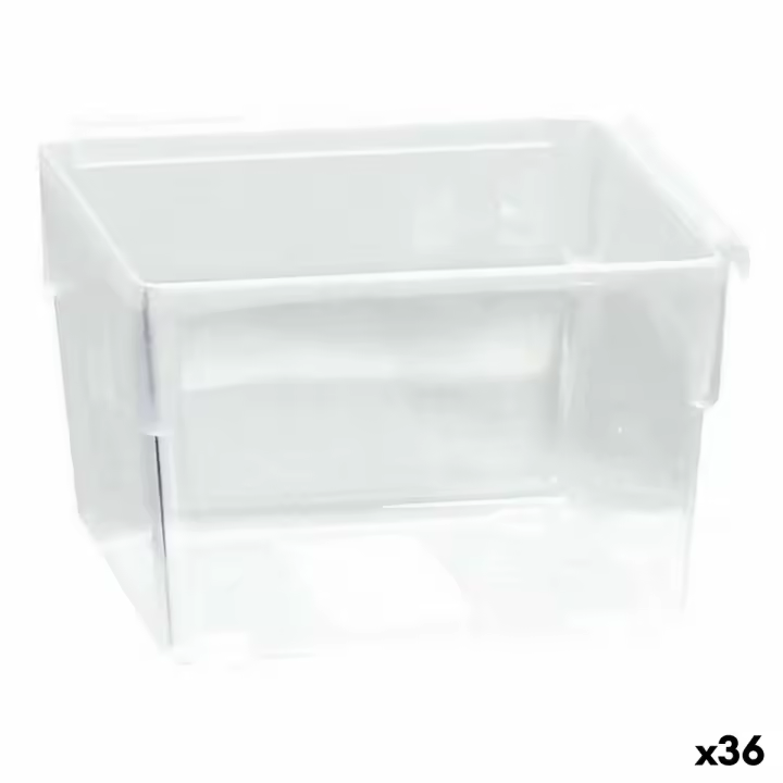 Caja Multiusos Modular Transparente 8 x 8 x 5,3 cm (36 Unidades) - 1
