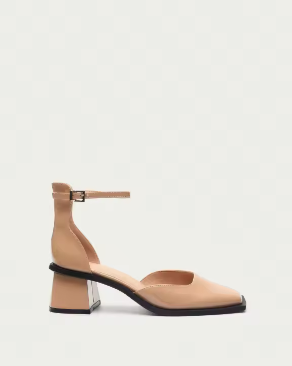MIM Yla Zapatos de tacón para mujer color nude en charol sintético 9374163042634 - 1