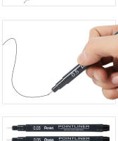 PENTEL Bolígrafo Impermeable Para Dibujos Y Comics De Punta Nylon Tamaños 0.03-3.0mm Negro Gris Marrón Para Diseño - details 10