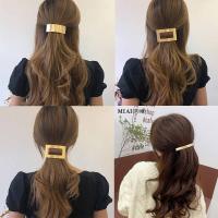 Pinza Para El Cabello De Metal Para Mujeres Geométrica Vintage En Oro Y Plata Accesorios Para El Cabello Soporte Para Cola De Caballo Para Niñas - details 0