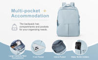 Mochila Para Laptop 15.6'' Para Mujer Con Puerto USB Bolsa De Viaje Trabajo Estudio Negocios Casual Para Profesores Enfermeras - details 1