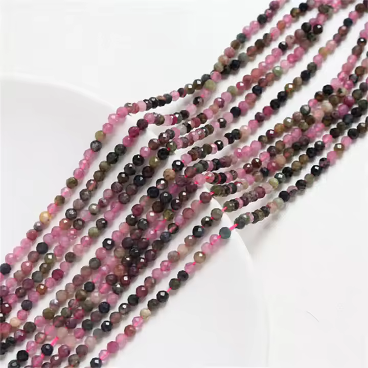 Turbantes De Turmalina Naturales Pulidos 2/3/4mm Para Hacer Joyas Accesorios Para Pulseras Y Collares DIY Para Mujeres - 1