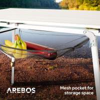 AREBOS Mesa de camping 120 x 70 cm mesa rodante aluminio mesa plegable exterior - details 25