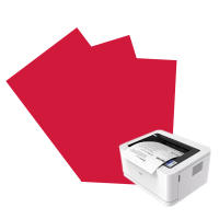 00564-54 Papel autoadehsivo de color rojo chillon A4  21*29.7CM, etiqueta adhesiva para impresoras. - details 1