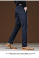 Pantalones Casuales Para Hombre 97% Algodón Negro Caqui Gris Azul Estilo Slim Recto Cierre De Cremallera Moda Pantalones Largos - details 23