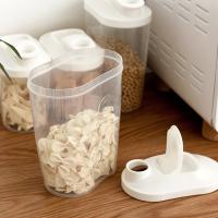 Contenedor De Alimentos Ecológico De Plástico 1000ML / 1500ML Juego De Organización De Pantry Para Cereales Polvo De Leche Granos Y Dulces - details 1