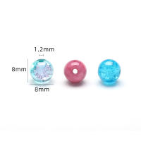 100Pcs 8mm Perlas De Vidrio Cristal Mixed Con Rotura Natural Para Hacer Joyería DIY Pulseras Collares Accesorios De Manualidades - details 1