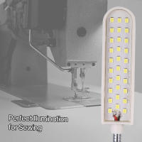 Luz De Máquina De Costura 6W 30LEDs Base Fija Tubo Flexible De Patas De Pato Para Tareas Domésticas Fuente De Alimentación AC110-250V - details 2