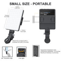 Lámpara De Video LED Portátil Con Clip Para Teléfono Laptop Computadora 2000mAh Recargable Para Videoconferencia Vlog Luz - details 1