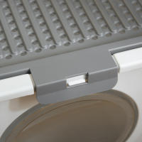 PawHut Arenero para Gatos con Pala Inodoro para Mascotas con 2 Puertas Entrada Principal y Salida Superior 44x55x39 cm Blanco y Gris - details 6