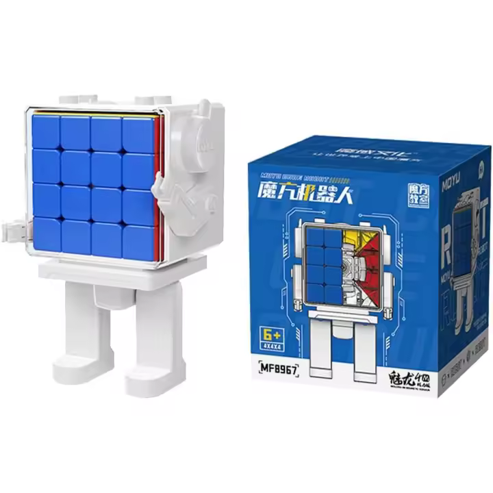 Cubo Robot Cubo Robot Cubo Giratorio Rompecabezas Cubo (Juego de Cubo Robot Meilong 4M 4x4 con Cubo Versión M 4x4x4 + Caja de Presentación) - 1