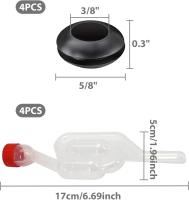 4 piezas de Tubos de fermentación, juego de Brocas de fermentación para Tubos de fermentación, Batea de fermentación with tapones - details 0