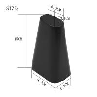 Campana De Buey De 6 Pulgadas Instrumento De Percusión De Alta Calidad Metálica Negra Para Conjunto De Batería Musical - details 6