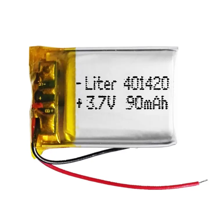 Batería 401420 LiPo 3.7V 90mAh 0.333Wh 1S 5C Liter Energy Battery para Electrónica Recargable teléfono portátil vídeo smartwatch reloj GPS - No apta para Radio Control 22x14x4mm (90mAh|401420) - 1