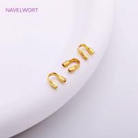 Protector De Cordones De Latón Enchapado En Oro 18K Conector En Forma De U Para Fabricación De Joyas Accesorios DIY - details 12