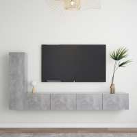 vidaXL Set de muebles de salón TV 3 piezas madera de ingeniería en color Blanco/Roble Sonoma/Negro y más | almacenamiento funcional diseño moderno para baño dormitorio sala - details 3