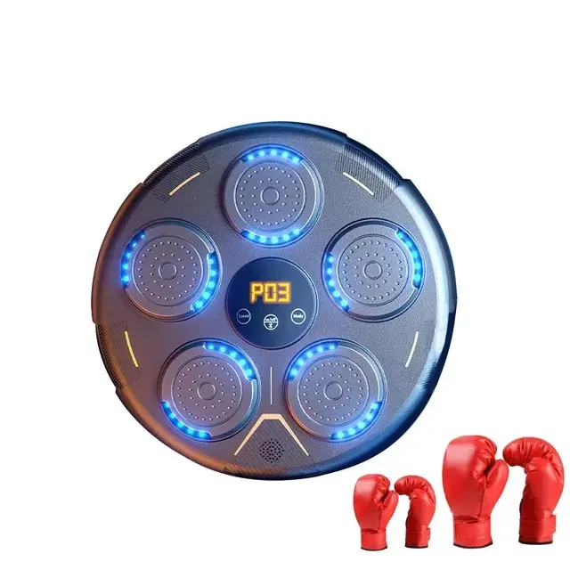 Entrenador de boxeo musical inteligente para niños y adultos, máquina de boxeo de respuesta electrónica LED, bolsa de arena colgante de pared, Compatible con Bluetooth - 1