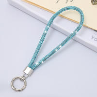 Lanyard De Lujo Para Móvil Con Diamantes Llavero De Cadena De Equipaje Colgante DIY Antipérdida Para Adultos Material De Poliéster - details 3