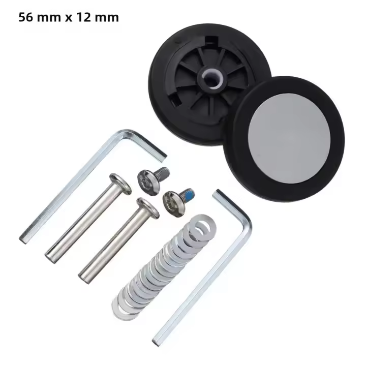 Kit De Reparación De Ruedas De Equipaje Duraderas Universales 2 Piezas Con Tornillos Partes De Maleta Rueda De Caster Reemplazo Para Maletas - 1