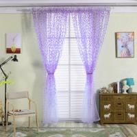 Cortinas Verdes De Hojas De Sauce 2 Paneles Diseño De Estampado Transparentes Cortina Voile Para Decoración De Habitaciones Y Salones - details 10
