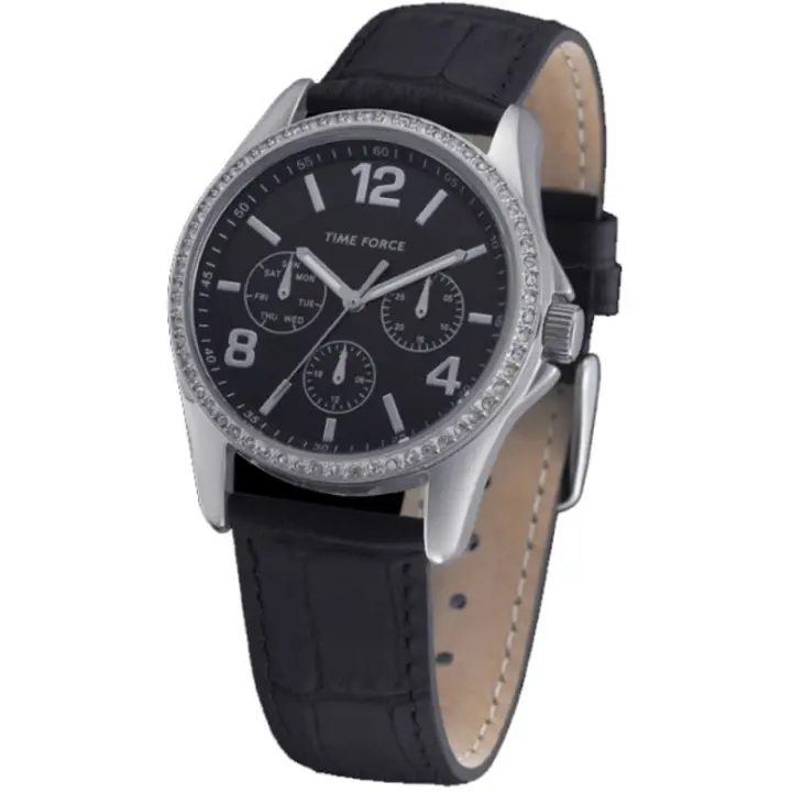 Time Force Tf4022l01  Reloj Para Para Mujer Color Negro - 1