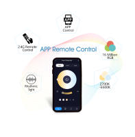 Luz De Techo Inteligente RGB Con Altavoz 30W 36W Reproducción De Música Bluetooth WIFI TUYA APP Decoración Para Hogar Dormitorio Sala De Estar - details 5