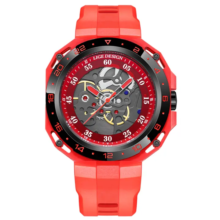 Reloj De Pulsera Para Hombre LIGE 2024 Marca Original Cuarzo 50m Resistente Al Agua Correa De Silicona Moda Reloj Hombre LG89123 - 1