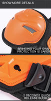 Chaleco De Protección Corporal Para Niños Y Niñas Motocross Armadura De Moto Tamaño Libre Negro/Blanco/Azul Apliicable a Ski Patinaje Y Motos - details 8