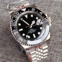 Reloj Mecánico Automático Tandorio NH34 40mm GMT Acero Inoxidable Para Hombres Con Bisel De Cerámica Y Cristal De Zafiro Resistente Al Agua - details 8