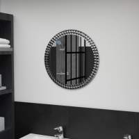 vidaXL Espejo de Pared de Vidrio Templado Tocador Redondo de Cuarto Baño Dimensiones 40 cm, 50 cm, 60 cm - details 1