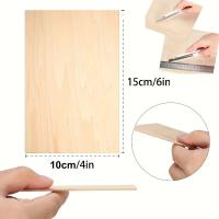 Hojas De Madera Balsa Para Proyectos De Manualidades DIY Accesorio De Madera Ligero Tablero No Terminado Hojas De Madera Finas Para Corte Y Grabado - details 1