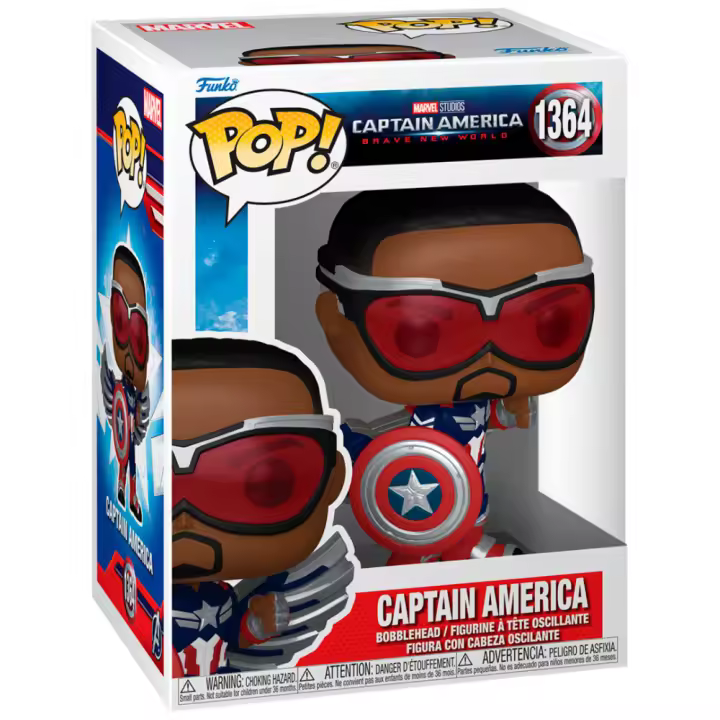 Figura Pop Marvel Capitan America Brave New World Capitan Am-Figura de Vinilo Coleccionable - Idea de Regalo- Mercancia Oficial - Juguetes para Niños y Adultos - Movies Fans - Muñeco para Coleccionistas y Exposición - 1
