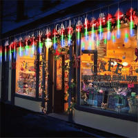 Luces De Lluvia De Meteoros LED Impermeables Para Decoración De Jardín Navidad Y Fiesta 50CM 30CM Luz De Hidraulico De Navidad - details 4