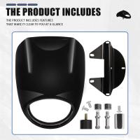 Faro Frontal De Motocicleta Cubierta De Careta Para Harley Sportster XL 883 1200 Dyna FX XL 1973-UP Cubierta De Lámpara De 5-3/4 Pulgadas Negro - details 5