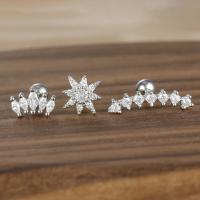 Juego De 3 Piezas De Aretes De Acero Inoxidable Para Mujer Joyería De Punto De Oído Moda Aretes De Lóbulo Tragus Helice Y Cartílago - details 4