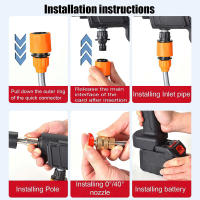 Pistola de lavado de coches de alta presión sin cuerda de 21V con 1 batería, 12000rpm, barra de 30/435 psi para lavado de coches, limpieza de jardín, riego de flores, etc. - details 1