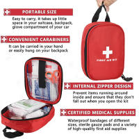 Kit De Primeros Auxilios Portátil Para Familia Viajes Al Aire Libre Camping Almacenamiento En Capas Bolsa De Primeros Auxilios De Emergencia - details 1