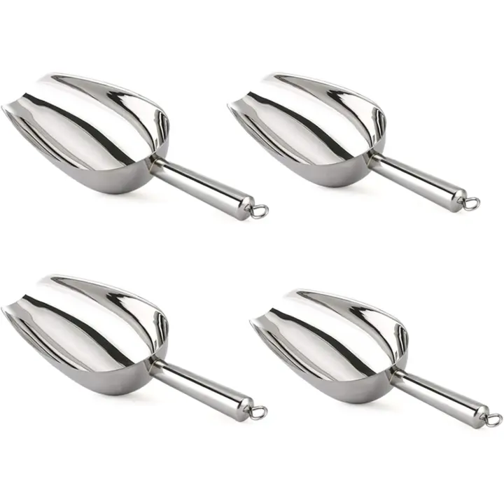 Cuchara de comida de metal de acero inoxidable, adecuada para cocina, multiusos, - 4 piezas - 1