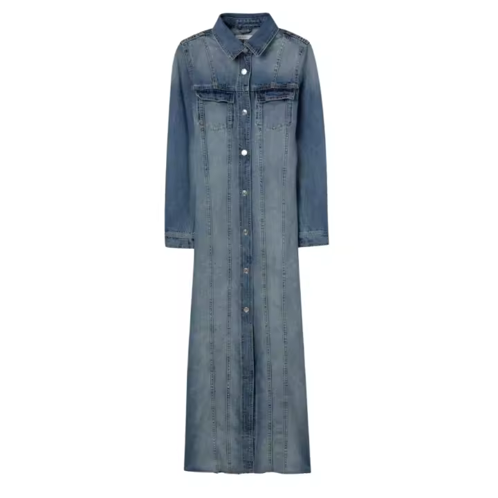Tiffosi vestido largo vaquero para mujer 10057658 color denim - 1