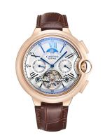 Reloj De Pulsera Automático De Lujo Para Hombre Estilo Casual Con Fase Lunar Y Calendaría Resistente Al Agua Cuero Y Acero Inoxidable - details 5